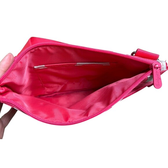 Thirty One Mod Dot Crossbody Bag Pink Polka Dots Adjustable Strap EUC - Picture 9 of 12